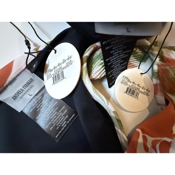 Andrea Iyamah Salama Bikini Top & Bikini Bottom Set Abstract Mushroom Print L - Picture 4 of 4